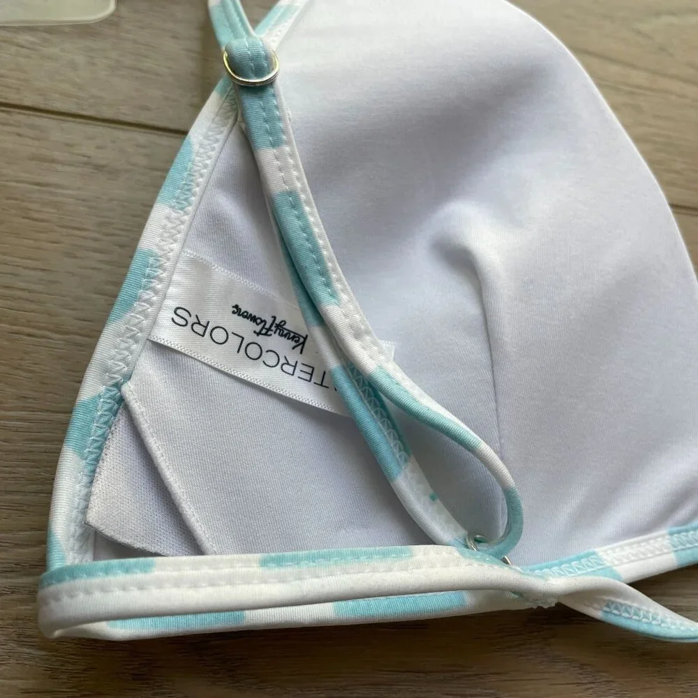NEW Kenny Flowers Large Maldives Triangle String‎ Bikini Top Bottom Set